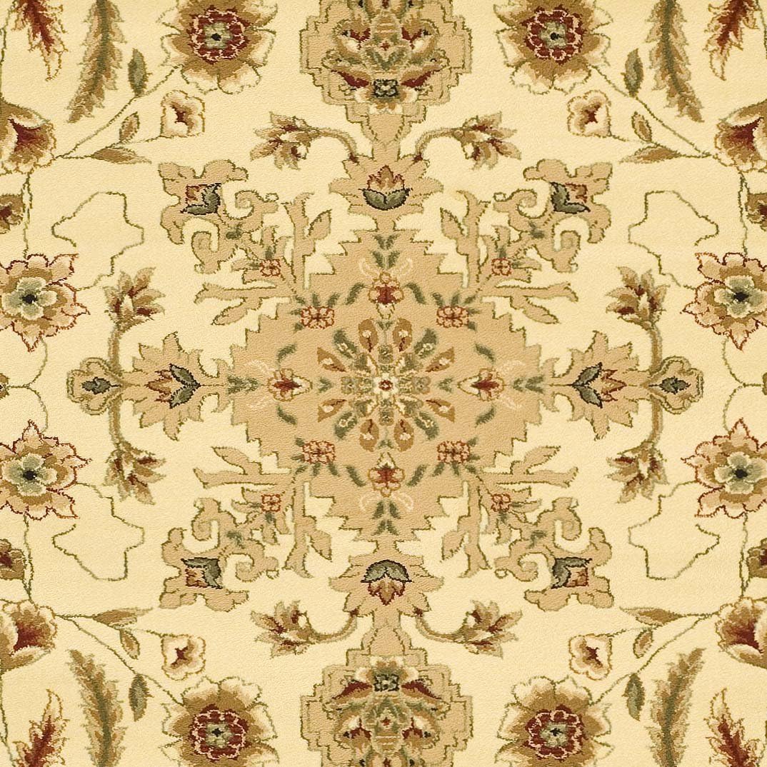 SAFAVIEH Lyndhurst Collection Area Rug - 8' x 11', Ivory & Tan, Traditional Oriental Design, Non-Shedding & Easy Care, Ideal for High Traffic Areas in Living Room, Bedroom (LNH211A)