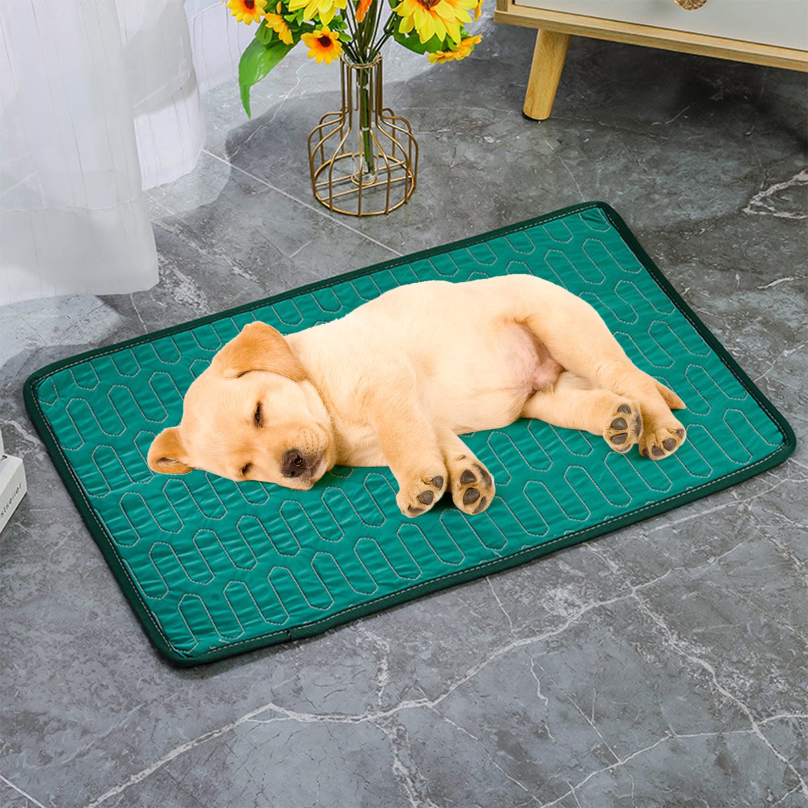 Lovskoo Summer Cooling Mat for Dogs Cats Portable Washable Cooling Pad for Dog Mat for Crate Ice Silk
