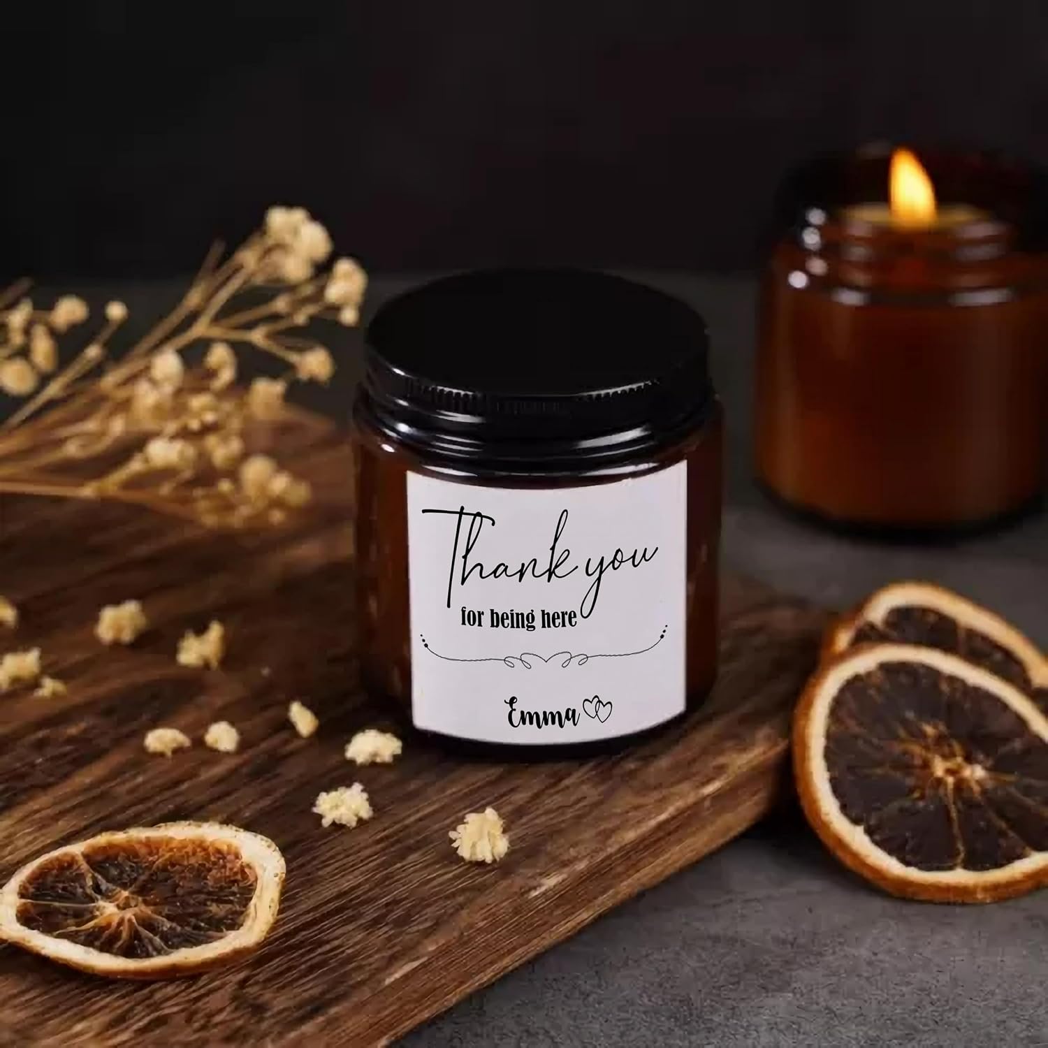 Personalized Thank-You Candle for Friend, Women, Men, Mom, Dad, Sister, Coworker