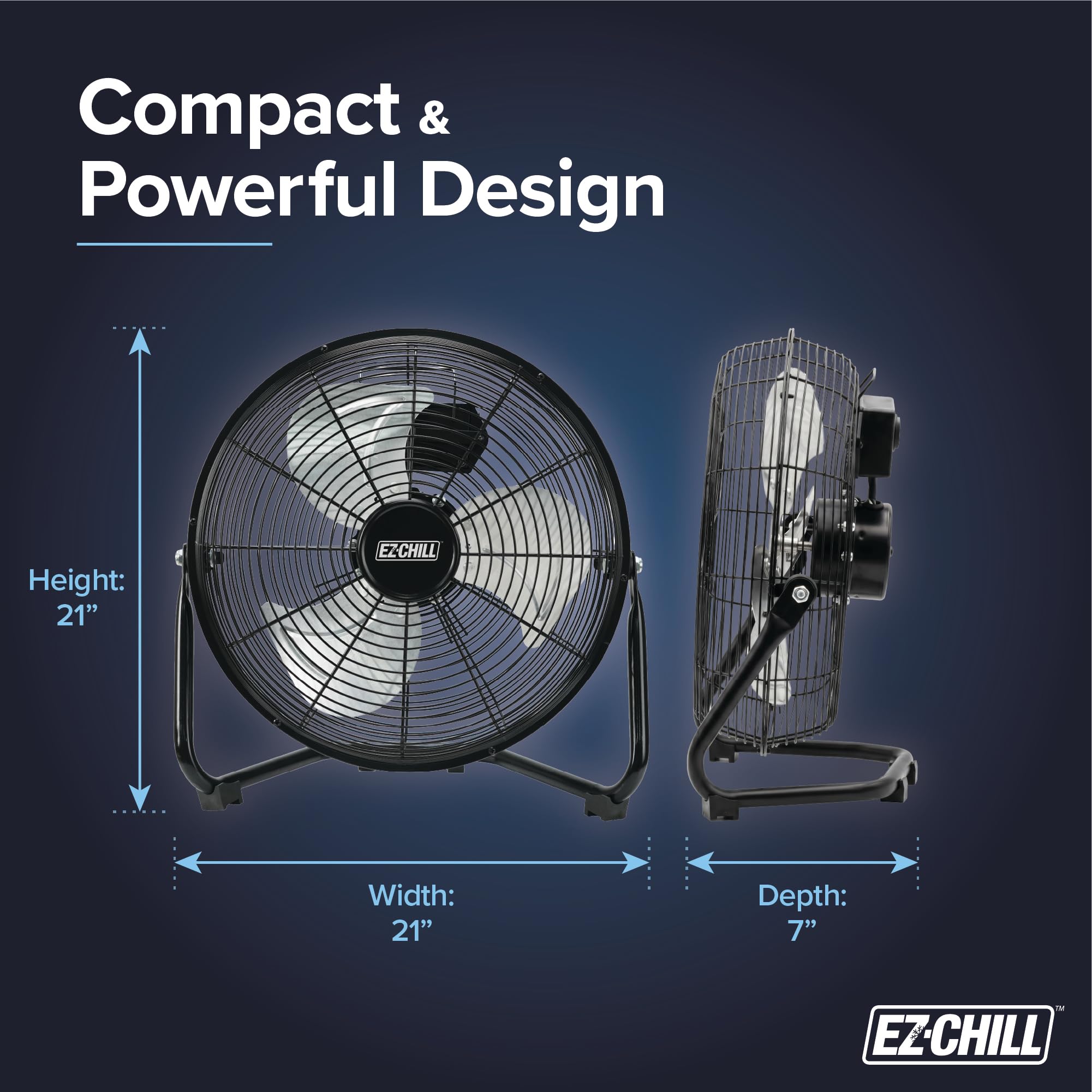 Amazon.com: EZ-Chill 18” 3-Speed High-Velocity Cradle/Floor Fan