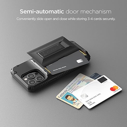 Miniatura 6 de VRS DESIGN Damda Glide - Funda híbrida para iPhone 13 Pro, ranura para tarjetas con soporte, funda funcional resistente compatible con iPhone 13 Pro