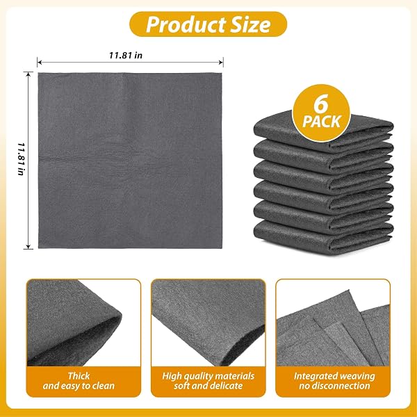 Thickened Magic Cleaning Cloth, 6Pcs Microfiber Cloth Reusable,Lint Free Cloth for Glass,Window, Mirror, Cars - 4
