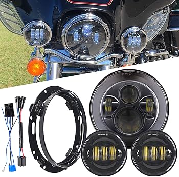 Amazon | 7インチLEDヘッドライト、4.5インチフォグパッシング