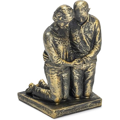 Dicksons Praying Husband and Wife Resin Table Decor