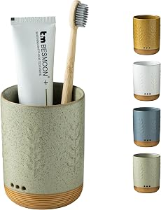 LYEOBOH Toothbrush Cup, Toothbrush Holder, Toothbrush Holder for Bathroom