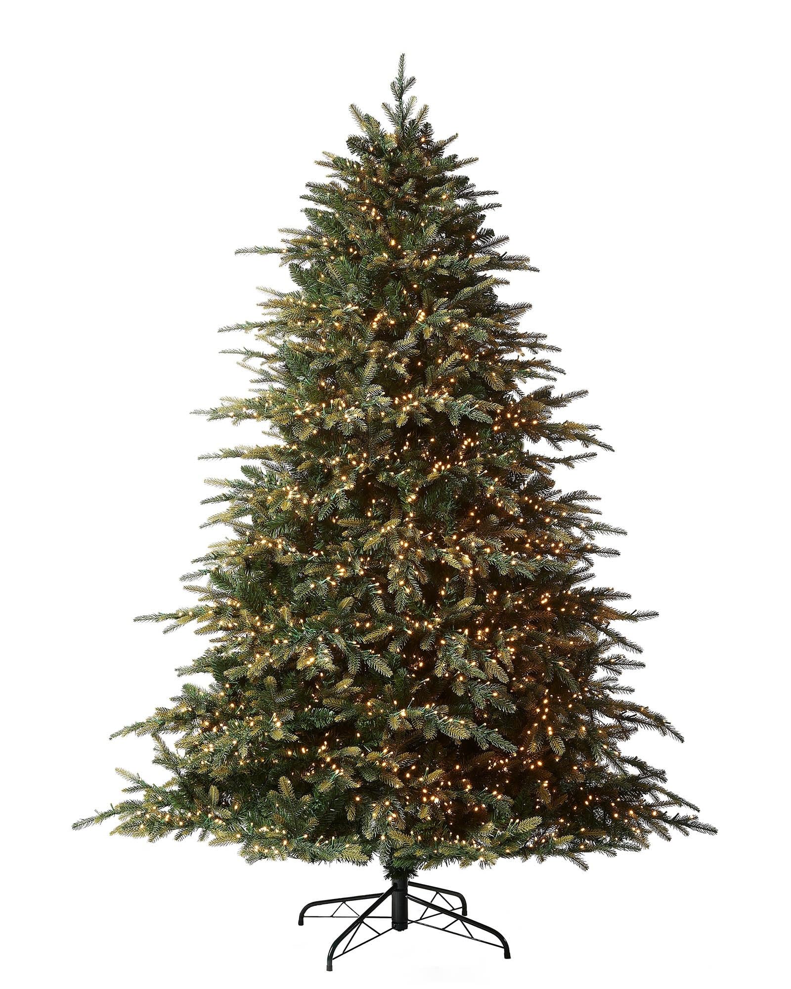 Werchristmas Green Pre-Lit Nordmann Fir Christmas Tree With Extra Lights, 6Ft
