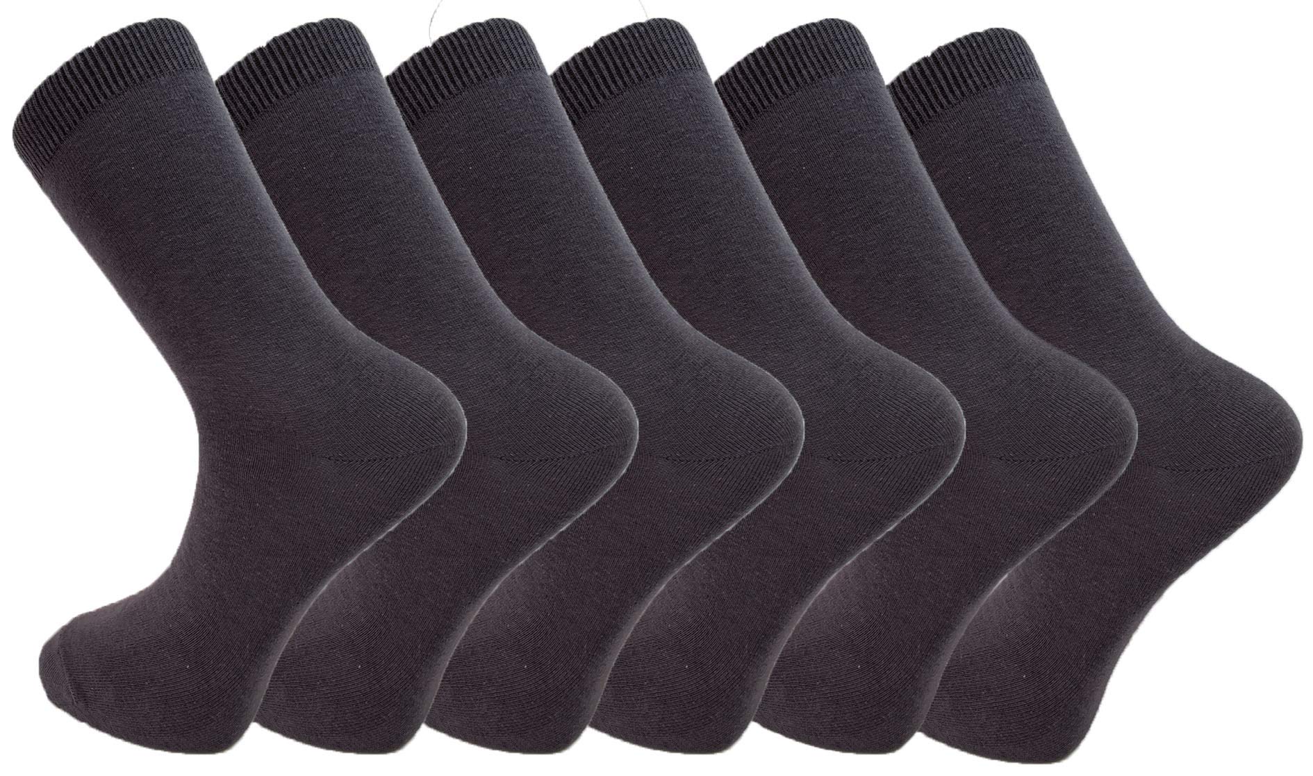 STRATO COTTON Plain Everyday Crew Socks, Cotton Rich Dress Socks, Size 6-10