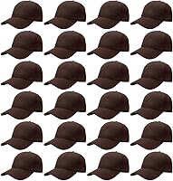 Vista 16 de Falari - 24/144 unidades de gorra de béisbol unisex, lisa y de tamaño ajustable, venta al por mayor