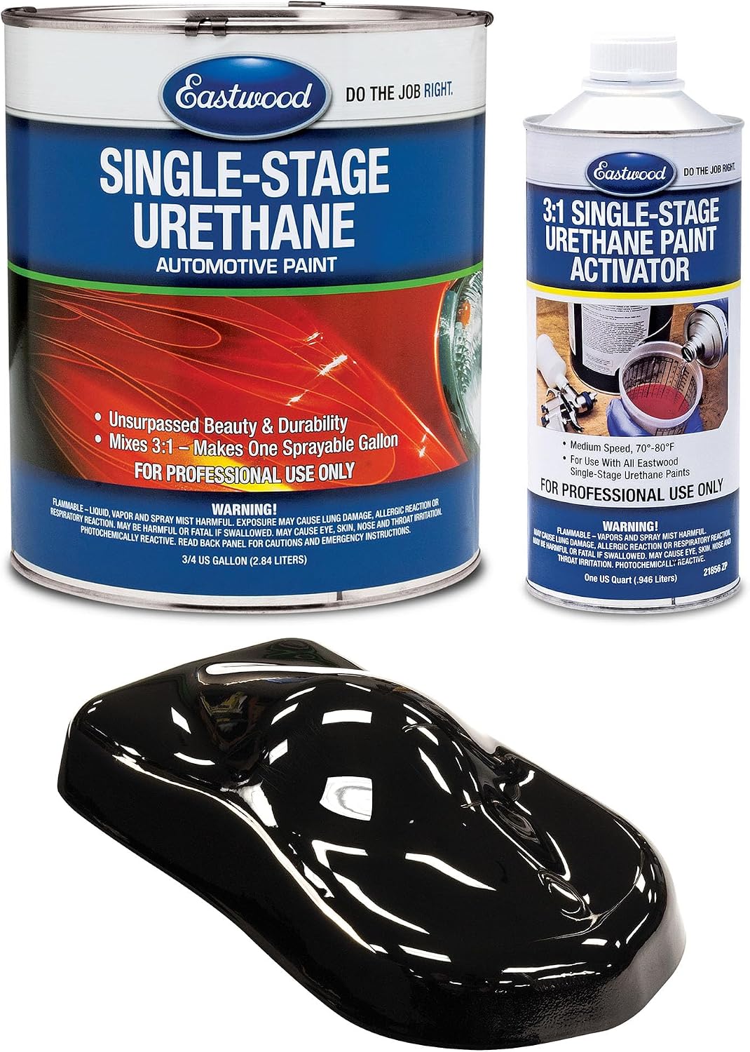 Eastwood 3:1 Interstate Black Single Stage Automotive Spray Paint 1 Sprayable Gallon Kit