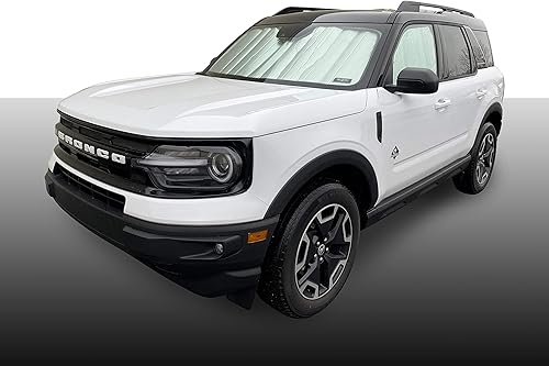Miniatura 3 de YelloPro - Parasol reflectante de ajuste personalizado para Ford Bronco Sport SUV 2021, 2022, 2023, base, curva grande, bancos exteriores, Badlands,