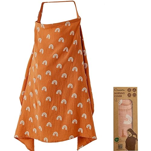 Miniatura 11 de Cubierta de lactancia 100% algodón, cubierta de lactancia materna, muselina de privacidad, cobertura completa, bufanda de lactancia para bebé