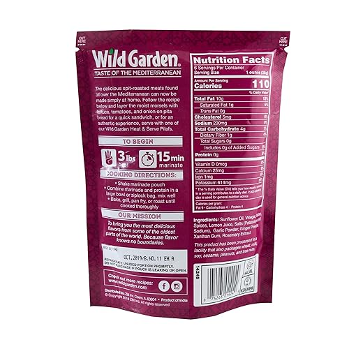 Miniatura 2 de Wild Garden Adobo listo para usar, condimento gourmet Shawarma de res, 100% natural, sin aditivos, sin conservantes, audaz, sabroso, perfecto para