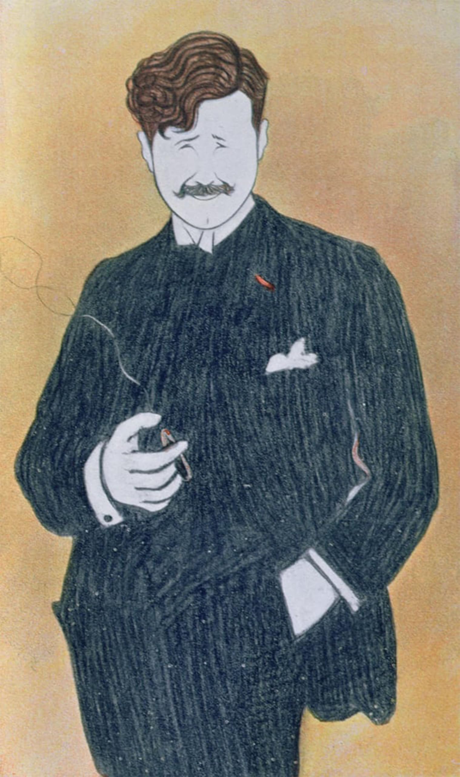 Artxlxxbn No Frame Famous Prints Artwork Pictures Poster Painting Art Caricature Georges Feydeau By Leonetto Cappiello Artwork Landscape Pictures For Home Decor 60X90cm