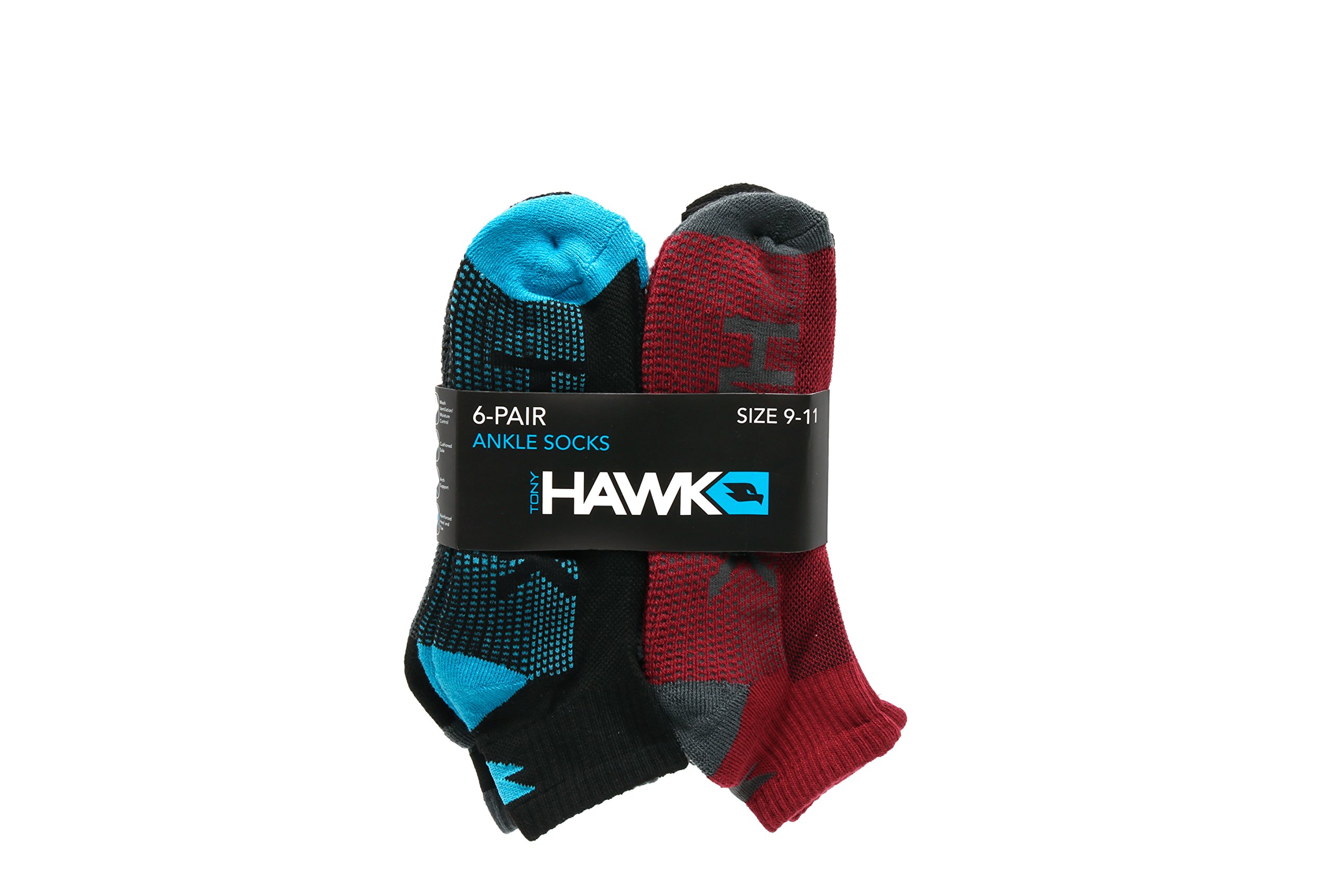 Big Tony Hawk Boy's Cotton Socks, Halftone Ankle, 9-11
