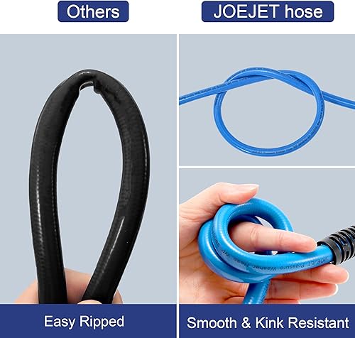 Miniatura 2 de JOEJET Manguera flexible para lavadora a presión de 50 pies x 14 pulgadas, resistente a las torceduras, manguera de repuesto de alta presión,