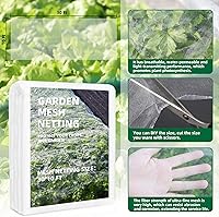 Vista 4 de Red de malla de jardín de 30 x 10 pies, barrera de plagas para pájaros, malla ultra fina para jardín, camas elevadas, plantas de patio, protección