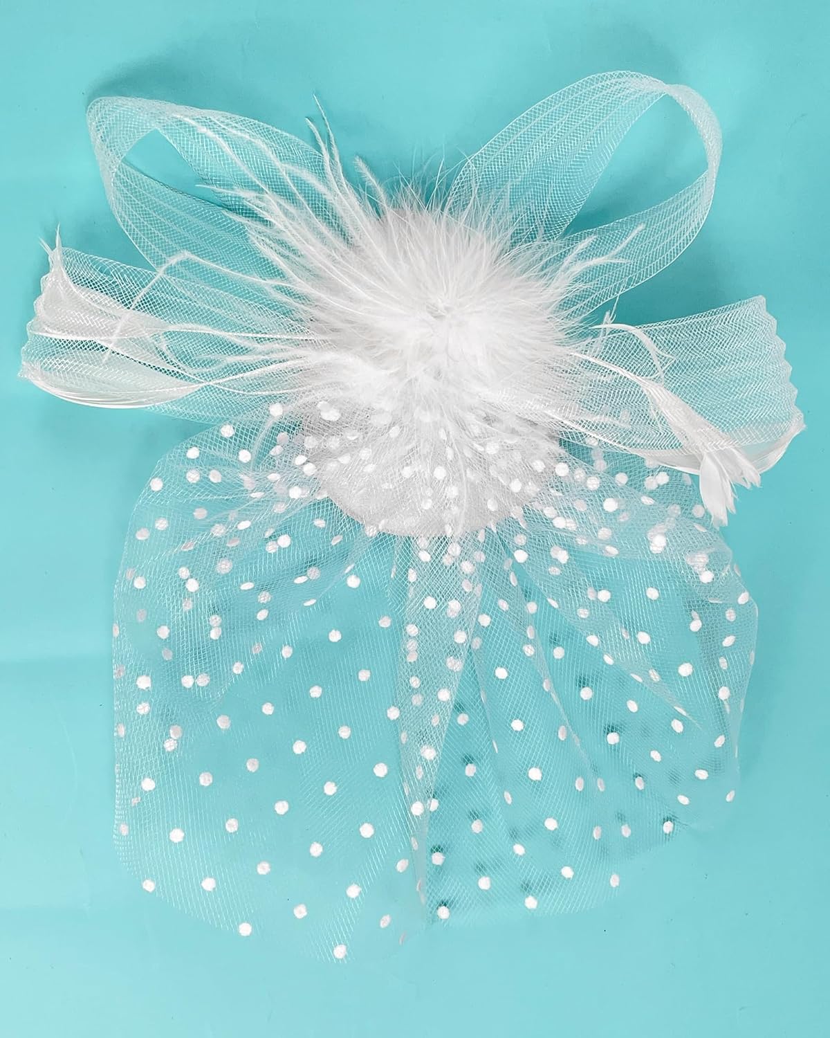 Fascinators Hat with Veil for Women Tea Party Funeral Wedding Cocktail 1920s Events, Satin Gloves and Pearl Jewelry Set - Image 5