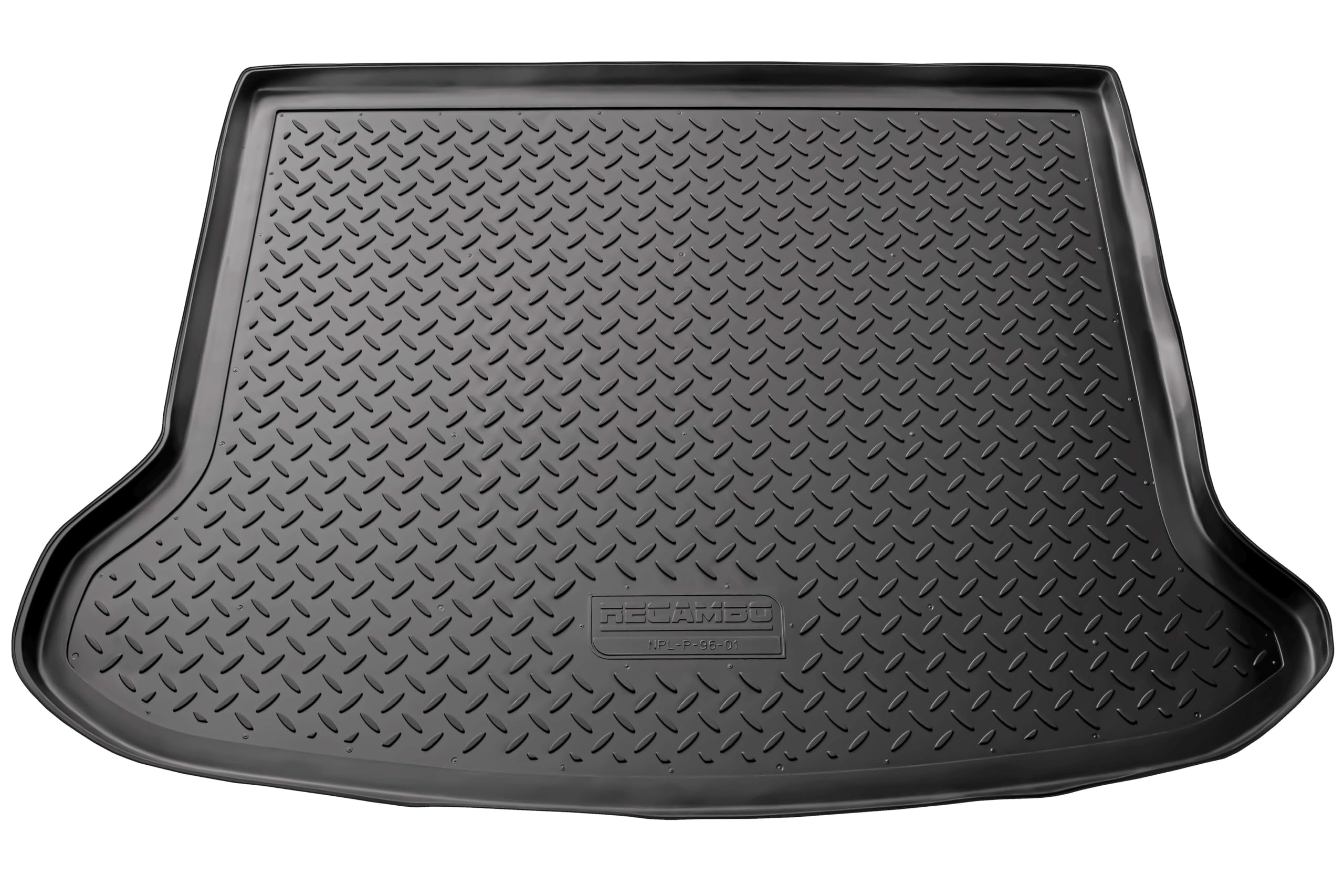 RECAMBO Juego de Alfombrillas de Goma y Bandeja de Maletero para Volvo XC60 I, Tipo 156, año de fabricación 2008 2017, 100% a Medida, Alfombrillas y Maletero de TPE Antideslizante