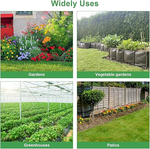 Miniatura 7 de mupera Tela resistente de barrera contra malezas, 6.5 pies x 330 pies (78 x 3960 pulgadas), tela de paisaje de grado profesional, resistente a los