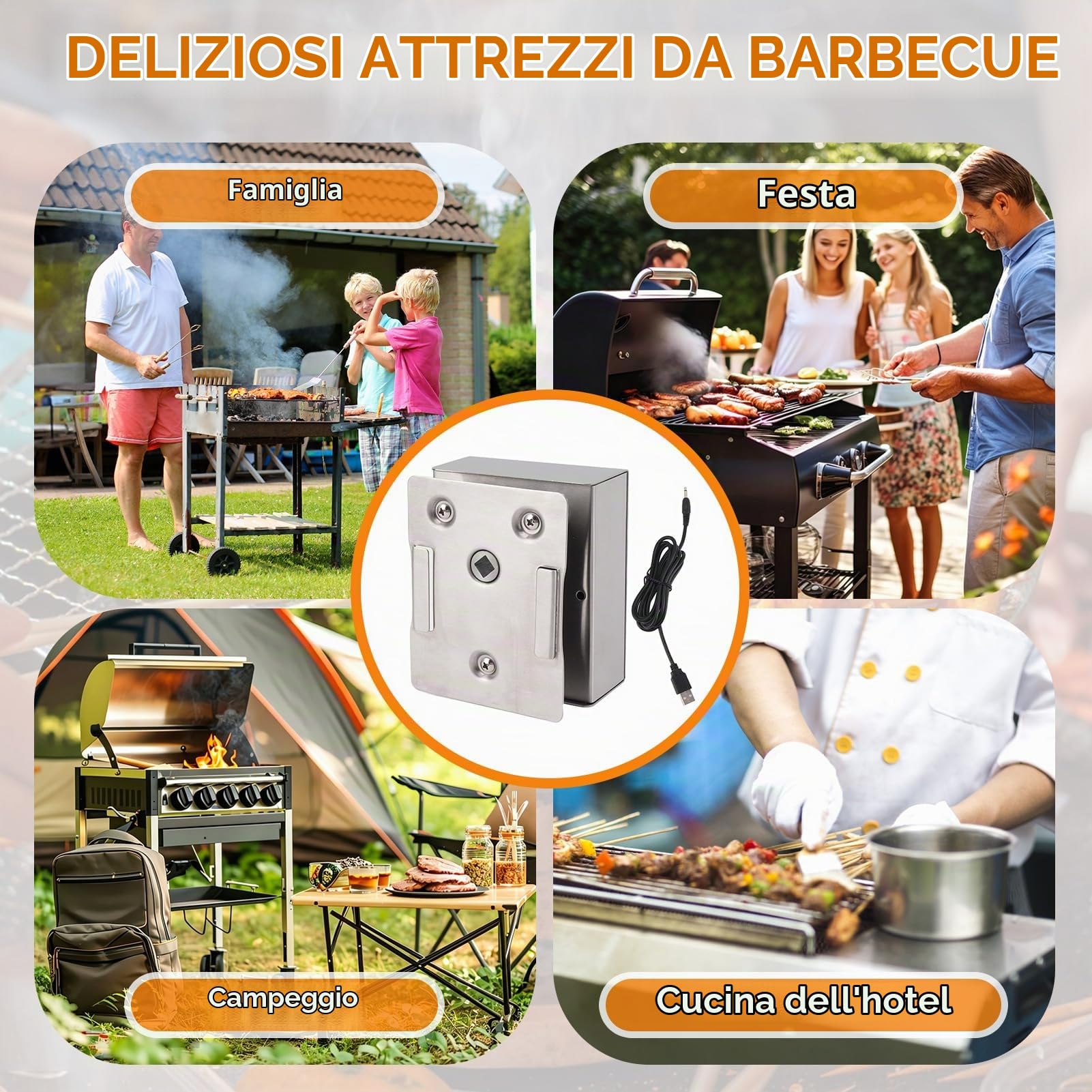 Motore Di Girarrosto A Griglia, Motore Per Girarrosto Motore Per Spiedo Di Ricambio Universale Lega Di Alluminio Da 70 Kg Carico 12v A Potenza Grande Barbecue Cc Girarrosto Girarrosto Elettrico