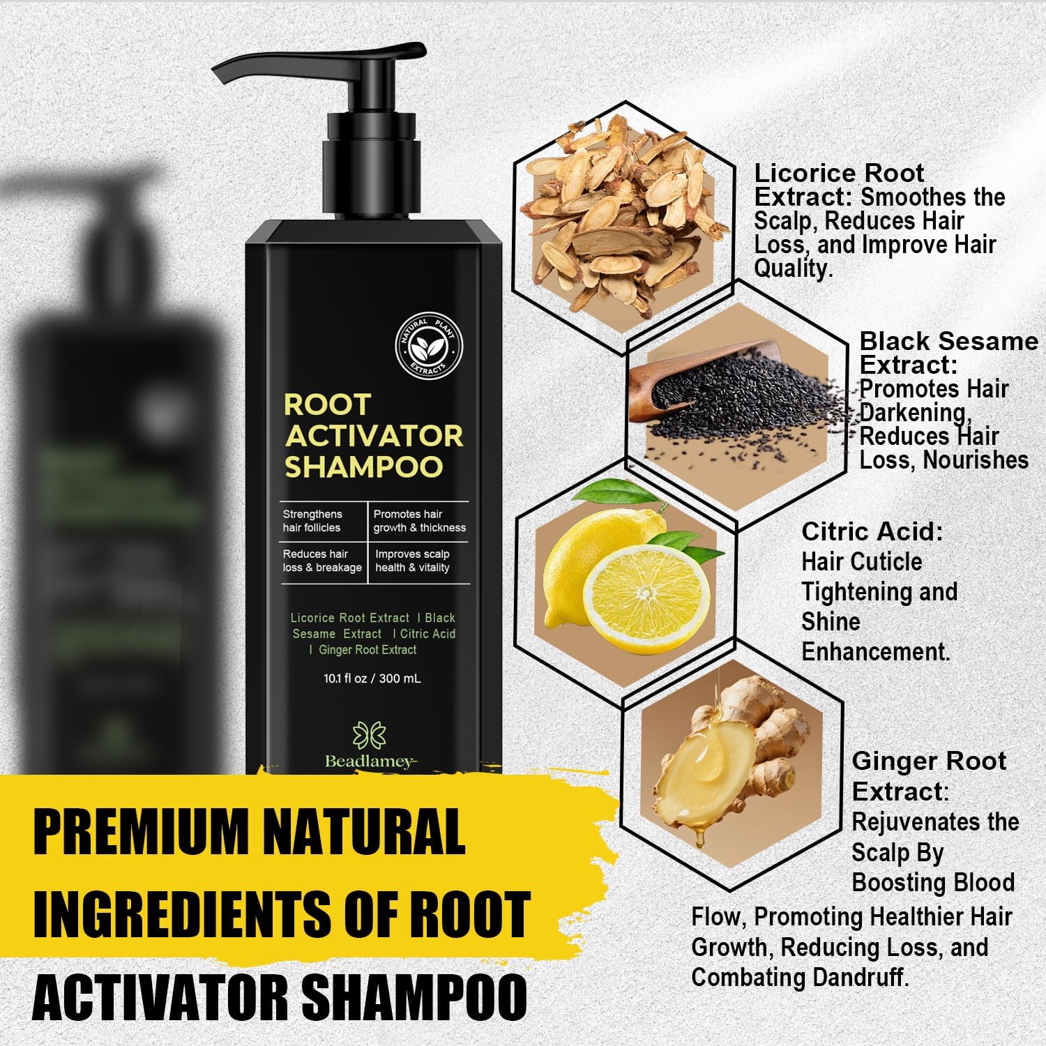 Root Activator Shampoo and Conditioner Set for Men, 10.1 fl oz Pack of 2