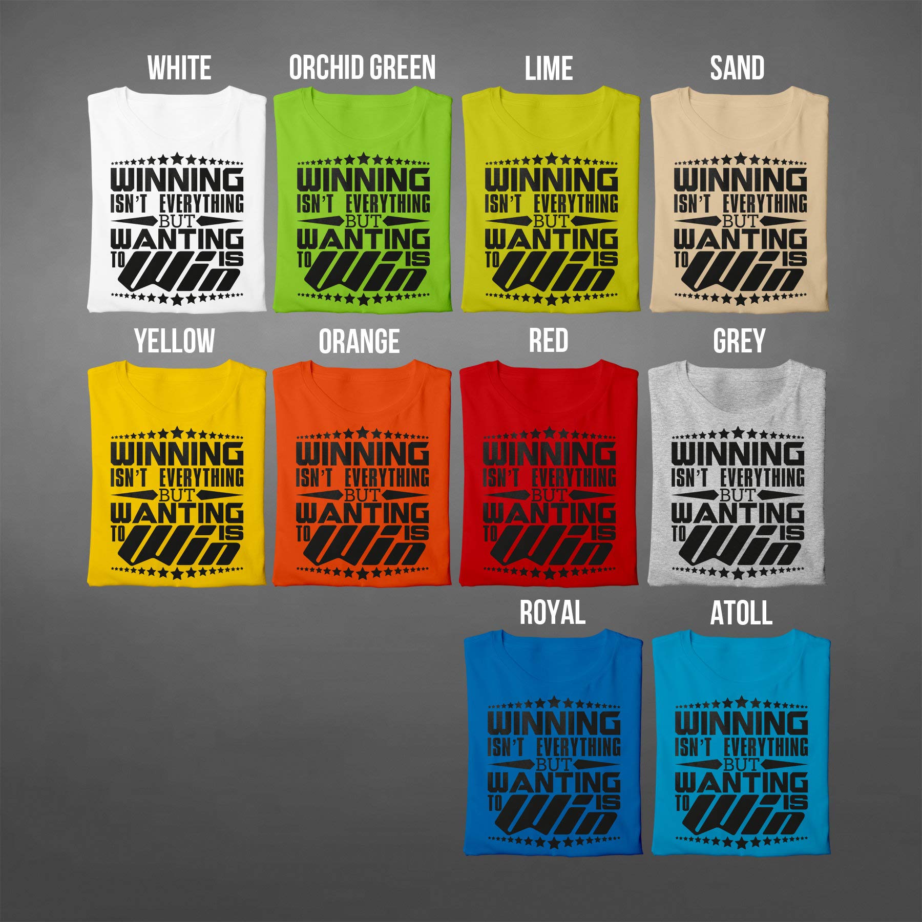 Winning Camiseta Unisex con Frase Personalizada, inspiradora para Hombres, Camiseta motivadora Positiva con Lema de motivación Verde Verde XXL
