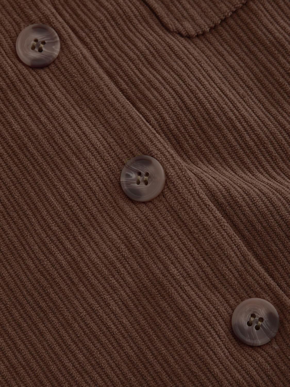 CIDER Womens Corduroy A Line Mini Casual Skirt Button Down with Pocket 2026 Spring - Image 3