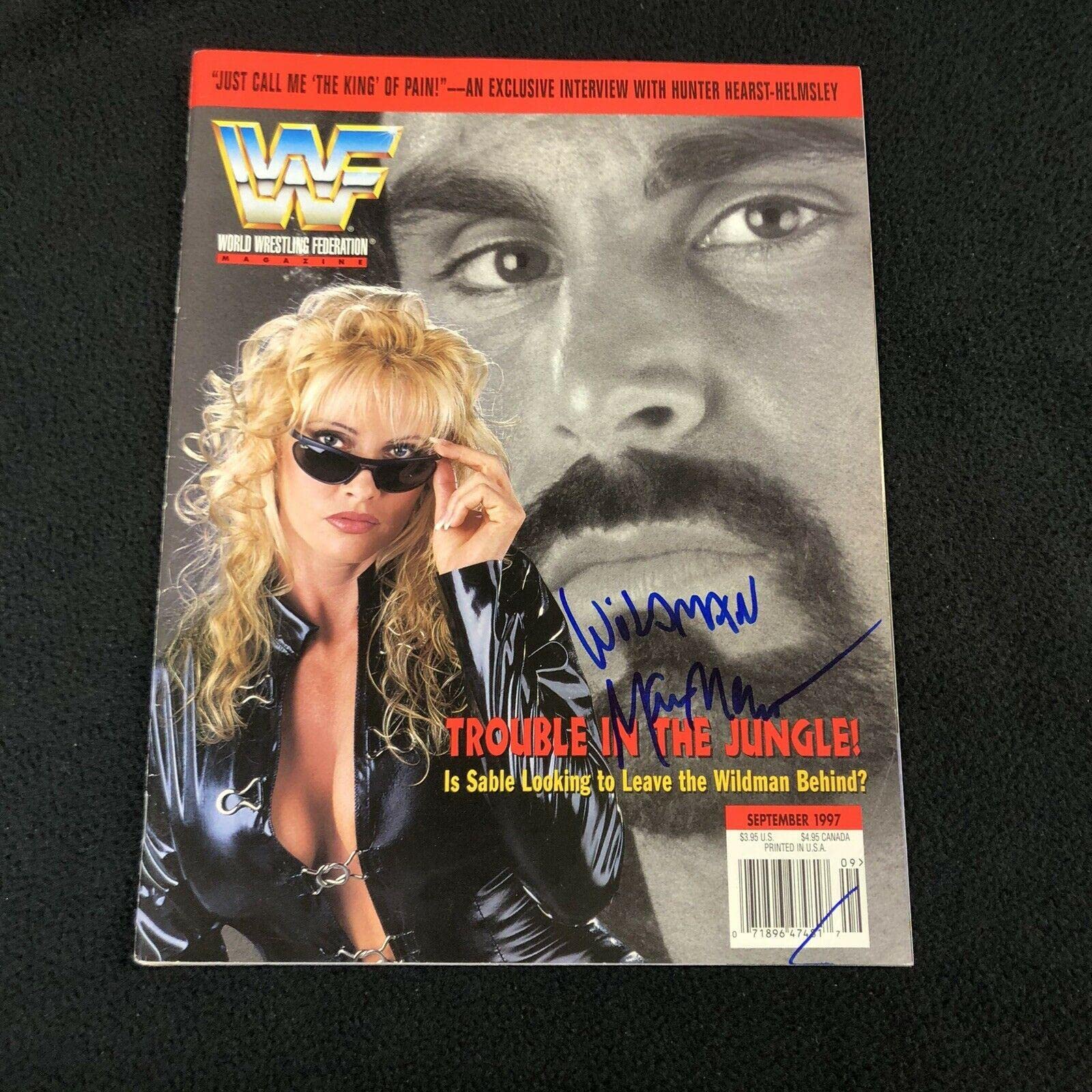 Wildman Marc Mero Signed WWF Magazine September 1997 WWE - Autographed Boxing Magazines