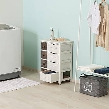Amazon｜不二貿易 チェスト タンス 4段 幅52cm×奥行32.5×高さ