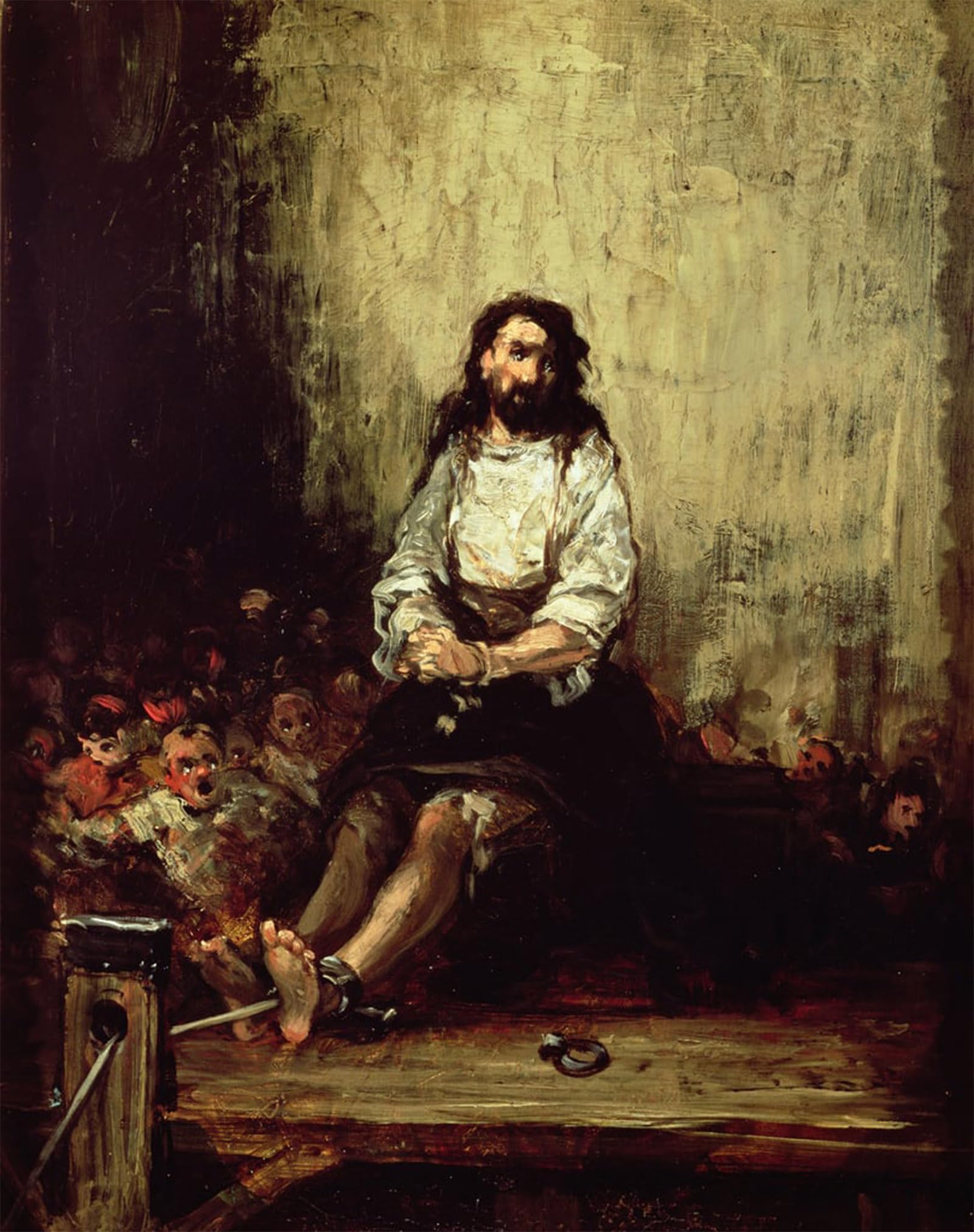 ARTXLXXBN Famous Print Painting Colorful Art Print the Torture Victim by Eugenio Lucas Velázquez Canvas Art Decorations for Home Decor 60x90cm
