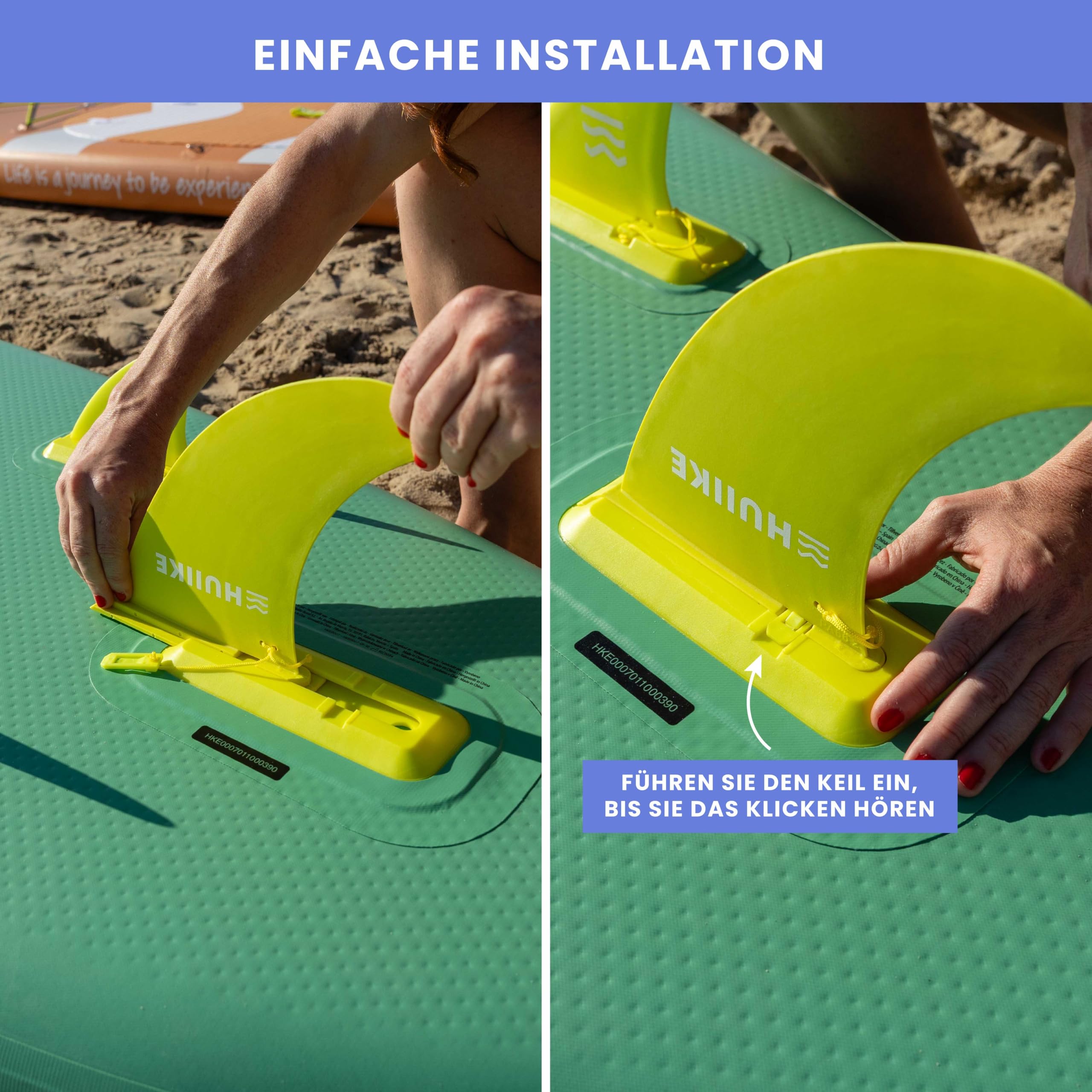 HUIIKE Sup Finne Stand Up Paddle 3 Stück Abnehmbare Ersatz Finne Sup mit Sicherheitsschloss, Stand Up Paddle Zubehör | Ersatzteile Standup Paddling Aufblasbar | Set 3 Flosse für Standup Board