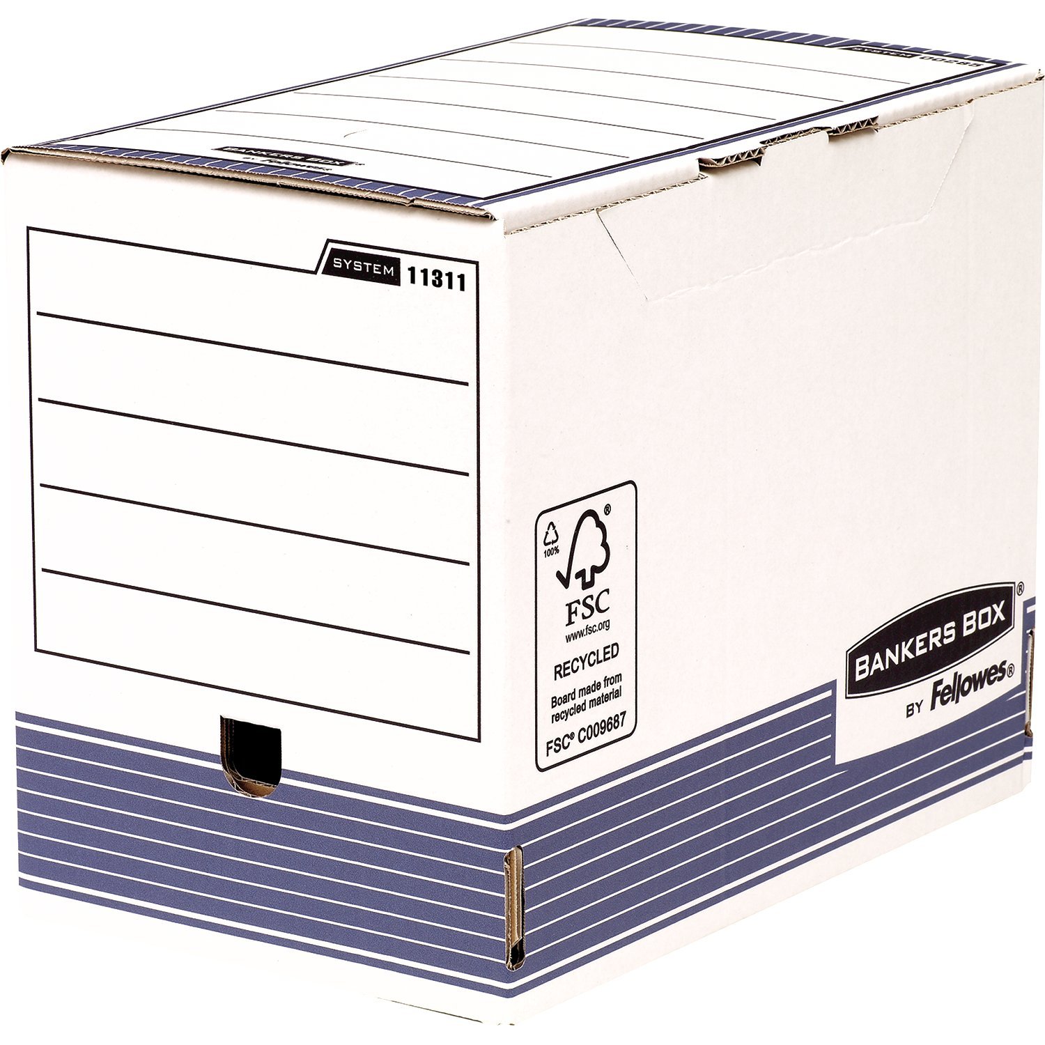 Bankers Box Pudełko archiwalne w formacie A4+, szerokość grzbietu 200 mm, seria systemowa, z szybką konstrukcją FastFold, w 100% z kartonu pochodzącego z recyklingu, opakowanie zawiera 10 sztuk