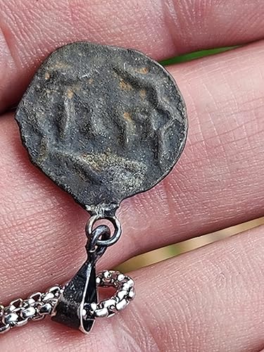 Miniatura 4 de Jewish Judaica pendant original form of coin necklace authentic 1259AH 1842 AD Ancient Star of David Seal of Solomon King coin