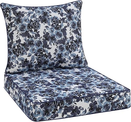Vista 38 de Favoyard Juego de cojines de asiento para exteriores, 24 x 24 pulgadas, impermeables y resistentes a la decoloración, cojines para muebles de patio