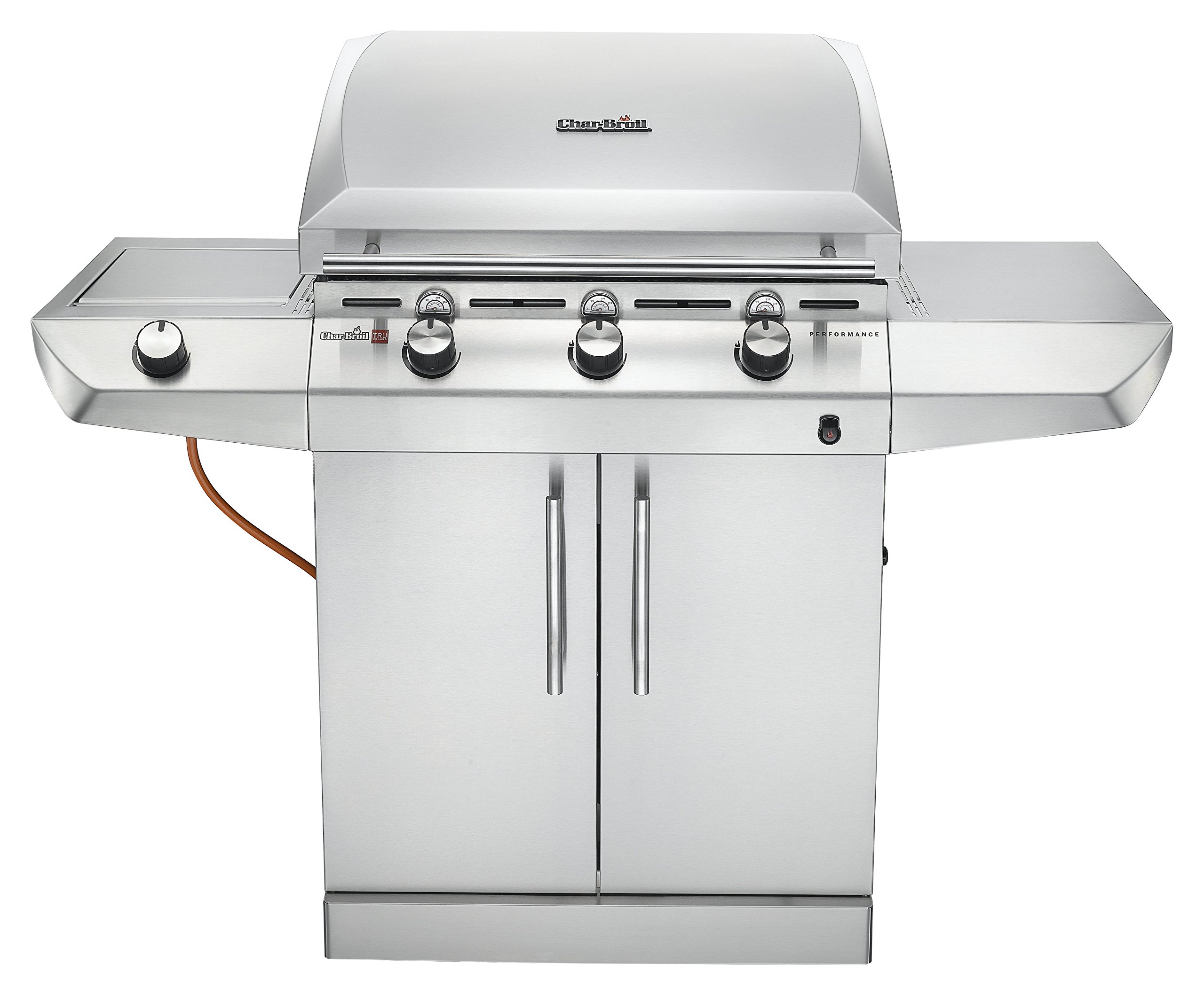 CharBroil Grill a Gas con 3 bruciatori, Performance t-36g5 di Acciaio Inox, 62,4 x 139 x 117,4 cm, Argento, 468100415