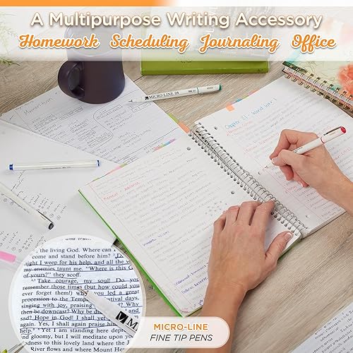 Miniatura 6 de Christian Art Gifts Veritas Micro-Line - Bolígrafos de punta fina de colores, no tóxicos, sin manchas, limpios, duraderos y a base de agua para