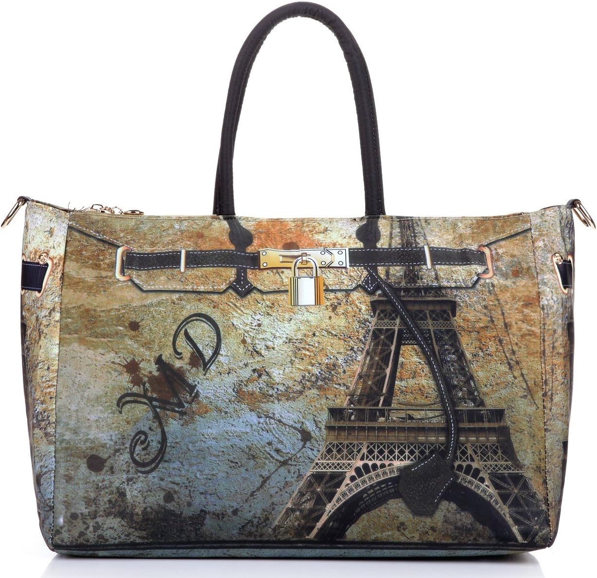 Buysome Women's Nylon Paris Tower Handbags One Size