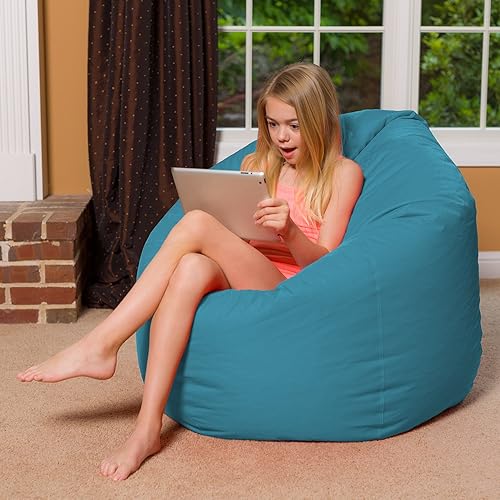 Miniatura 259 de Posh Creations - Sillón puff para niños, adolescentes y adultos, incluye funda extraíble y lavable a máquina, grande de 38 pulgadas, piel de conejo