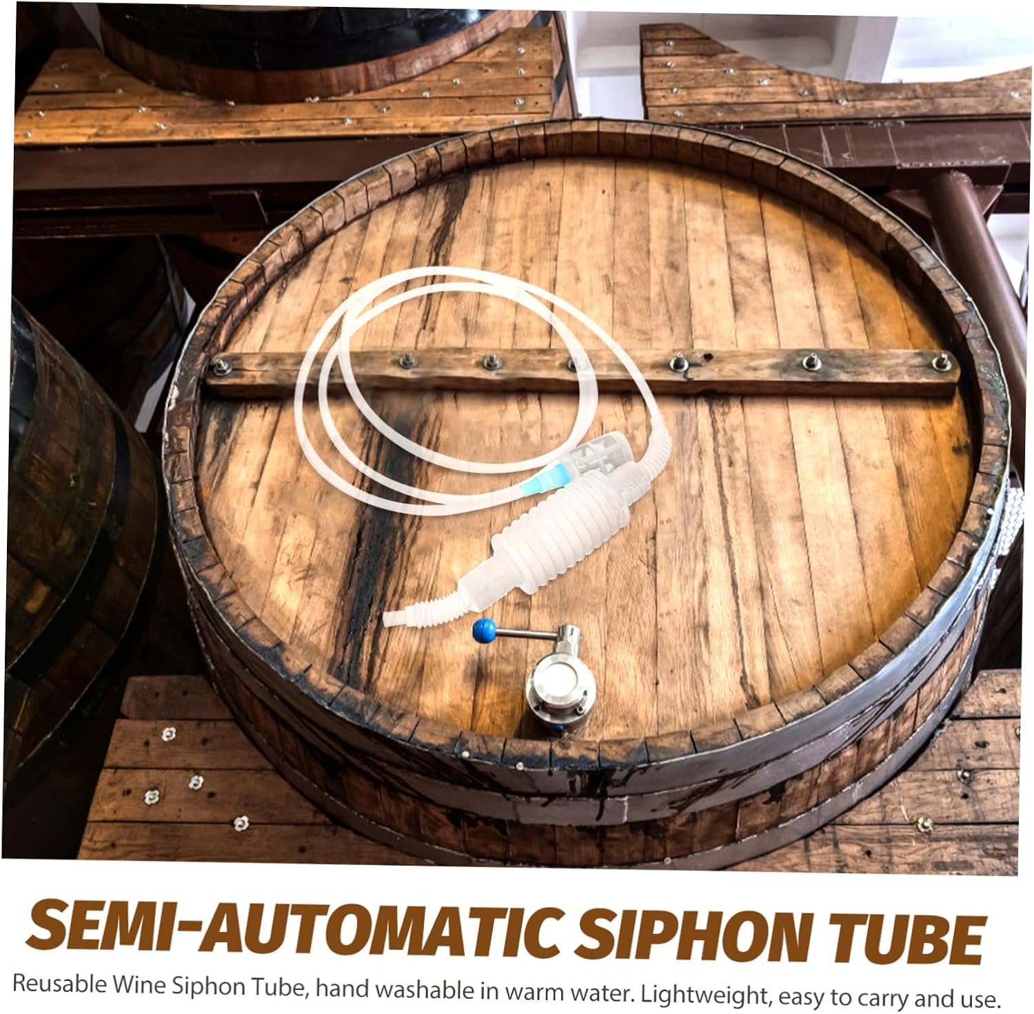 Reusable Silicone Siphon Tube Filter for Wine Bottles and Containers