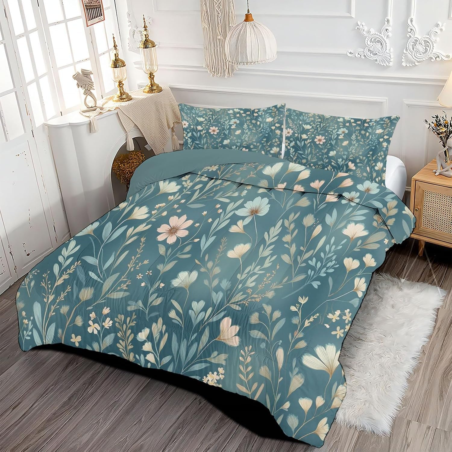 Couette sans housse lavable 240x260, édredon microfibre douce thermorégulateur pour l'hiver