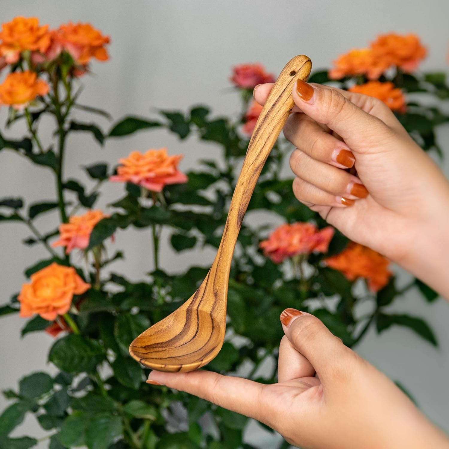 Buy Rainforest Bowls Javanese Teak Wood Cooking Serving Ladle Perfect for Cooking/Serving Hot