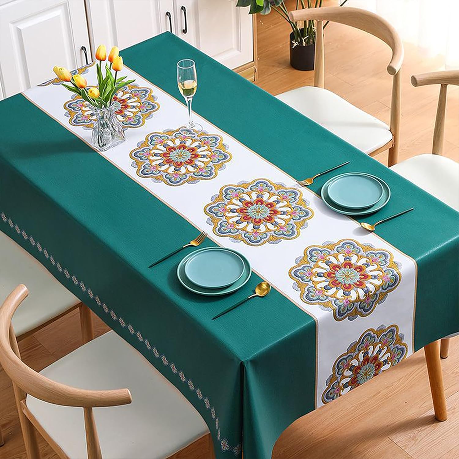 Buy Yindella PVC Dining Tablecloth Cover Waterproof & OilResistant