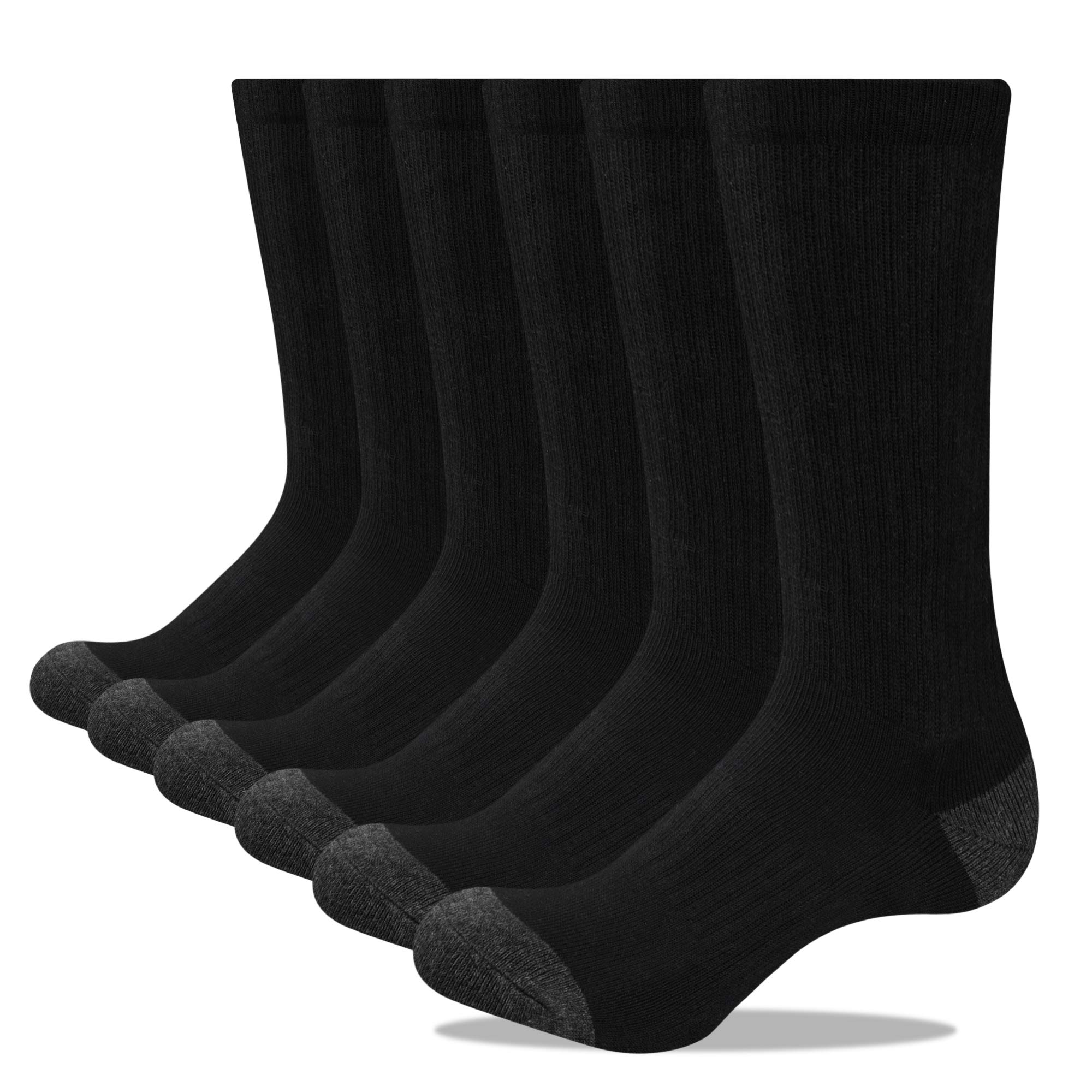 CLOSEMATE Calcetines Deporte Largos Hombre 6 Pares Deportivos Antiampollas Altos Antisudor Antideslizantes Transpirable Compresión Para Trabajo Running Senderismo Trekking Ciclismo Blanco Negro Gris