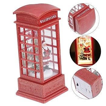【新品｜音が鳴る♪光る⭐︎】電話BOX スノードーム Amazon.co.jp : TENDYCOCO 電話ボックスの装飾 電話ボックス