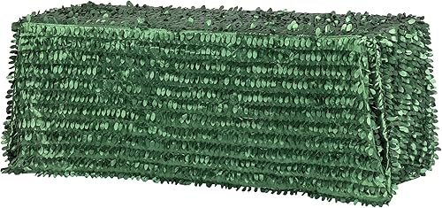 Miniatura 1 de 1 mantel rectangular de tafetán de pétalos de hoja de 90 x 132 pulgadas, rubor para decoración de bodas o eventos