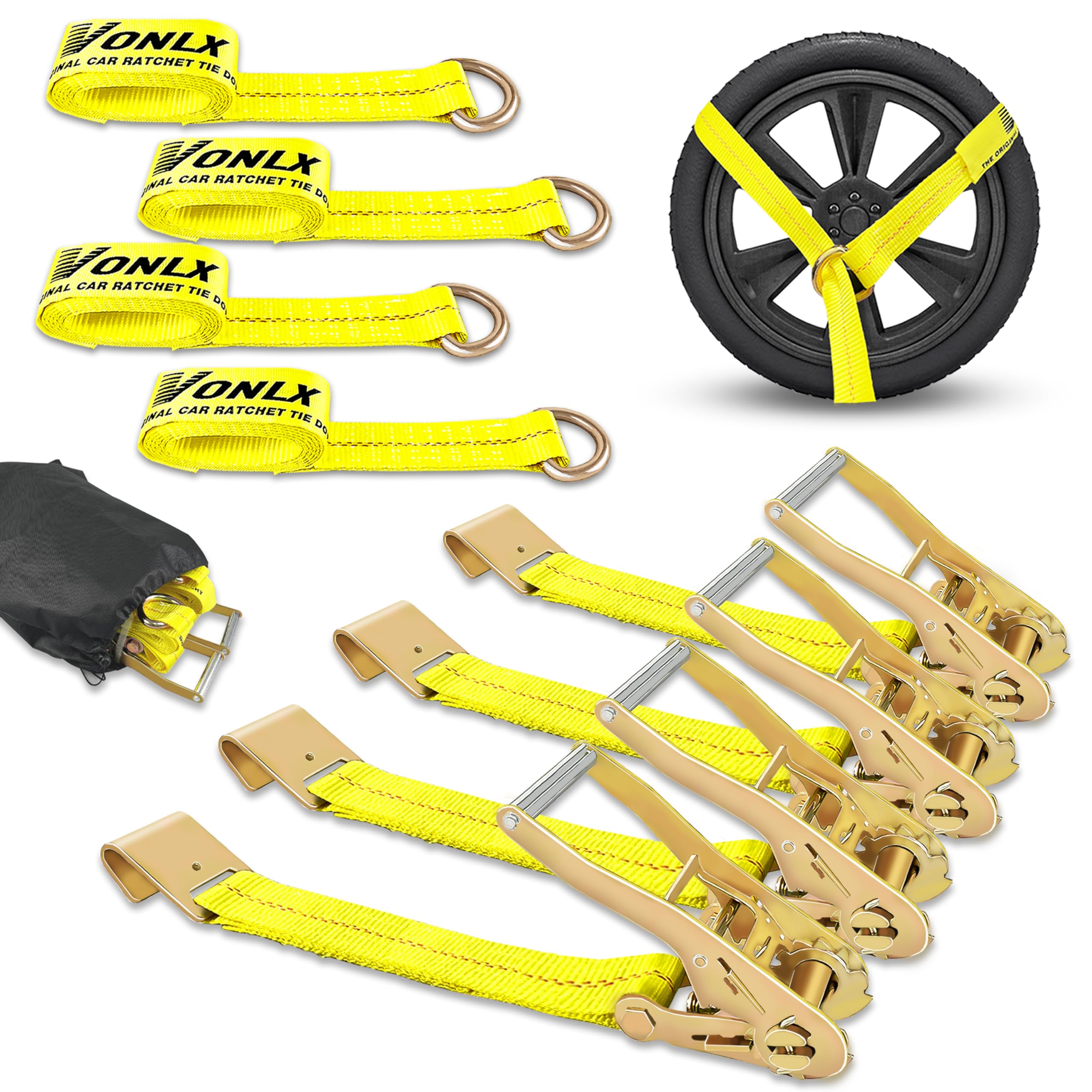 VONLX Car Tie Downs Straps for Trailers