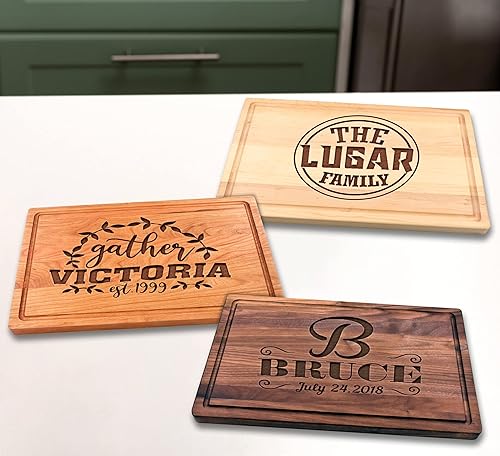 Tabla de cortar grabada personalizada Mr Ms Tabla de cortar rectangular personalizada madera grabada