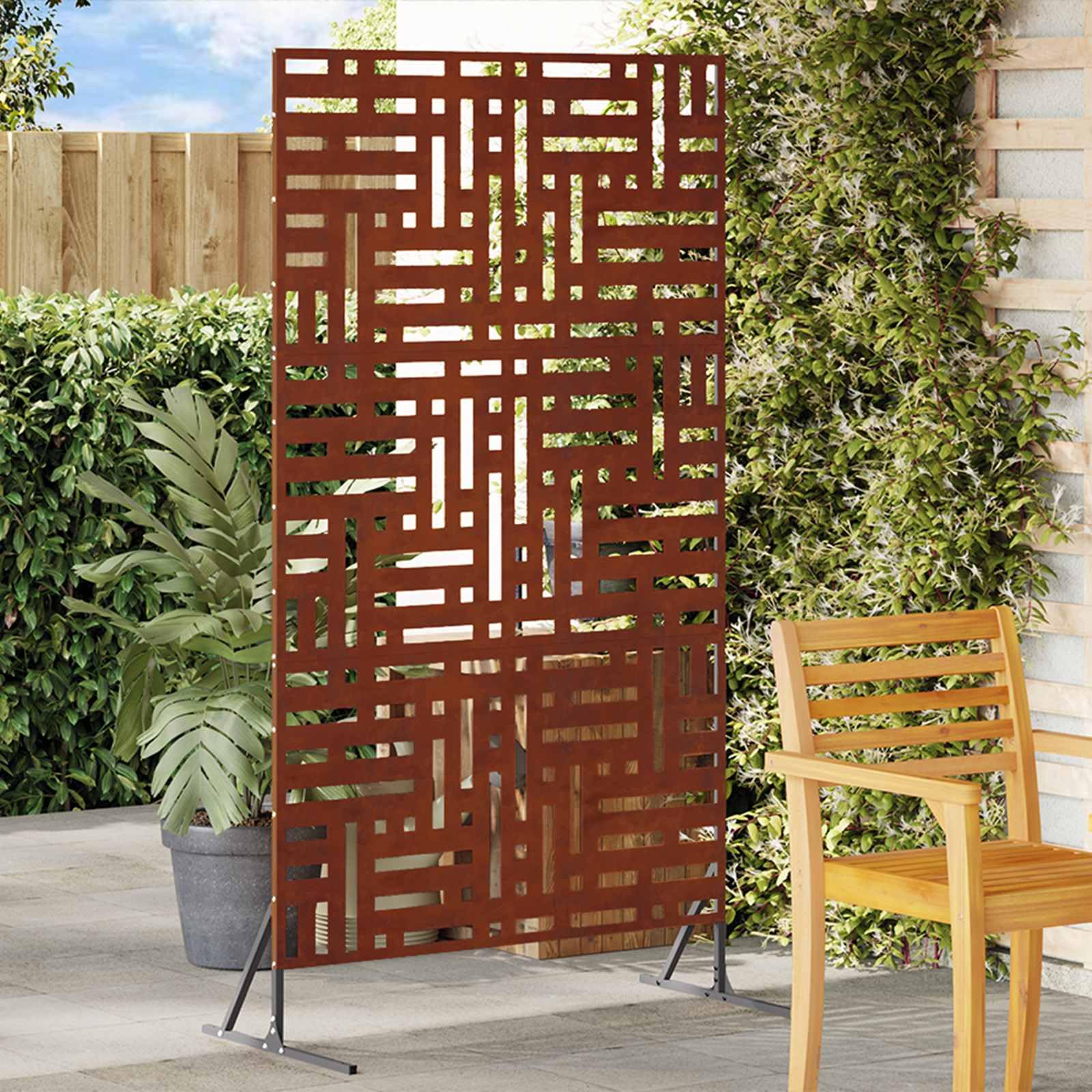 vidaXL Ekran prywatności 100 x 50 x 180 cm Stal kortenowska Rdzawy