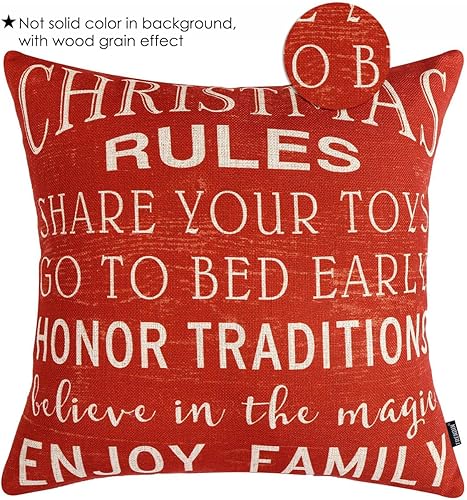 Miniatura 3 de TRENDIN Fundas de almohada navideñas de 18 x 18 pulgadas para decoraciones navideñas, funda de almohada de Navidad, decoración de casa de campo de