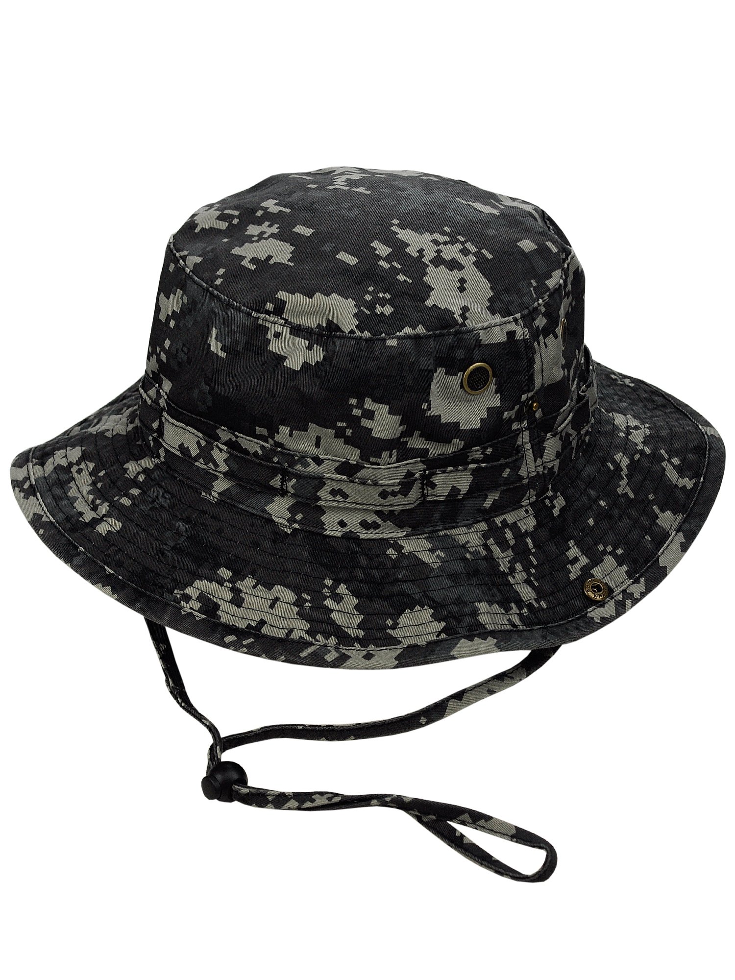 MG Men's Washed Cotton Twill Chin Cord Outdoor Hunting Hat, Suburb Digital, M